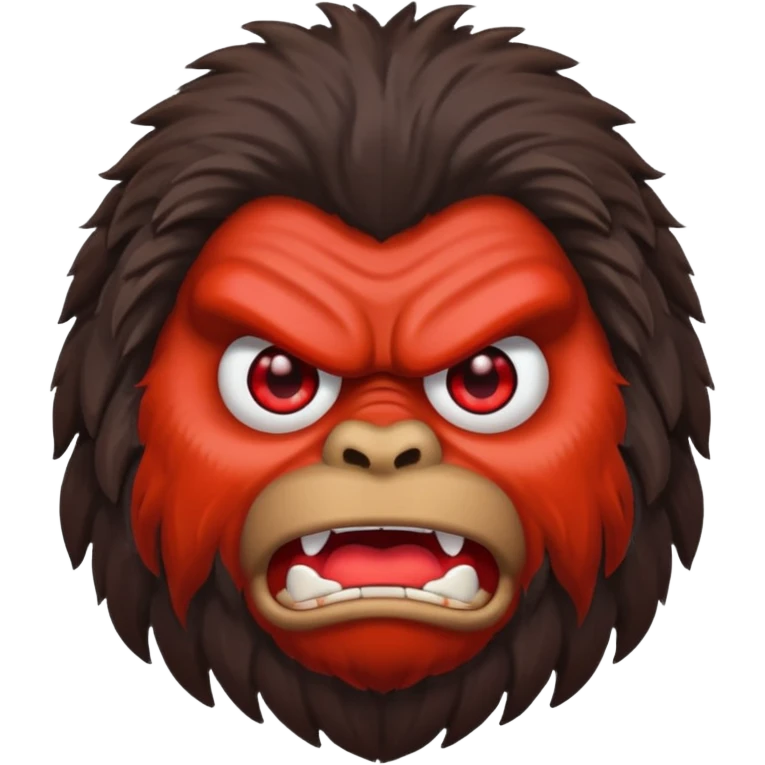 Create a scary emoji of Bigfoot emoji