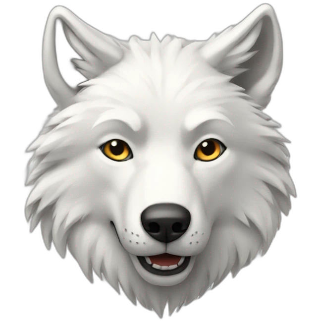 Loup blanc emoji