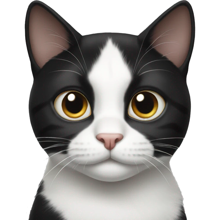Black and white cat  emoji