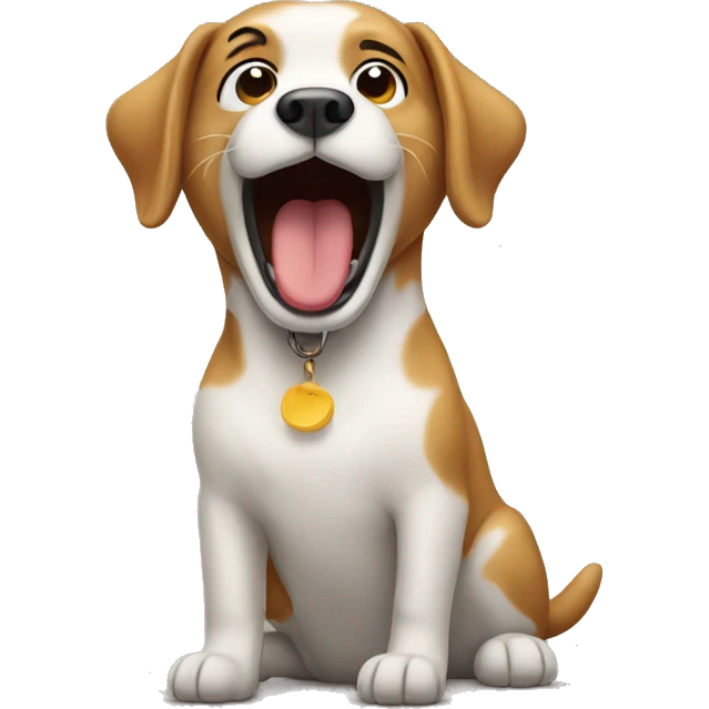 dog singing emoji