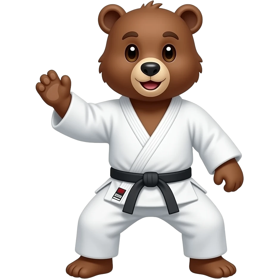 bear judo  black belt emoji