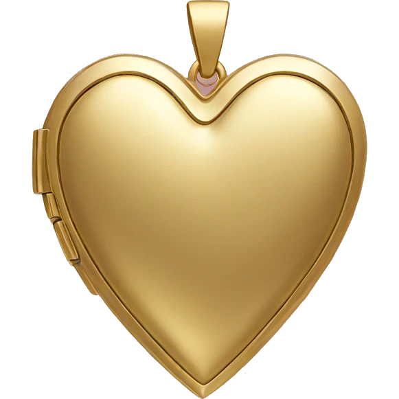 Gold heart locket emoji