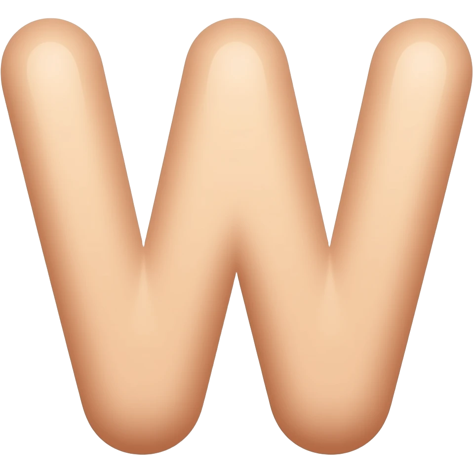Three fingers in a W emoji