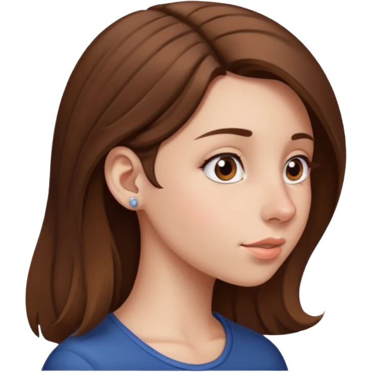 Girl with big Nose, side view emoji