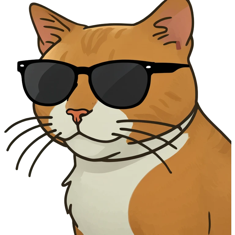 Cat with sunglasses emoji