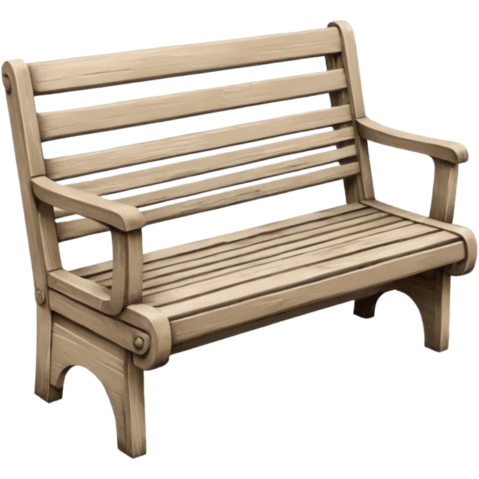 Wooden bench + newspaper emoji
