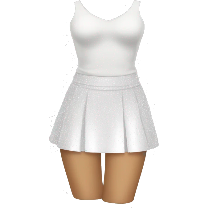 White glitter skirt emoji