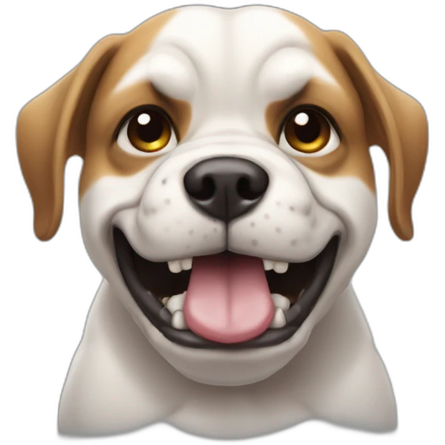Beabull little white and  messed up bottom teeth emoji