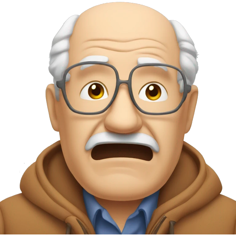 Grandad collapsed emoji