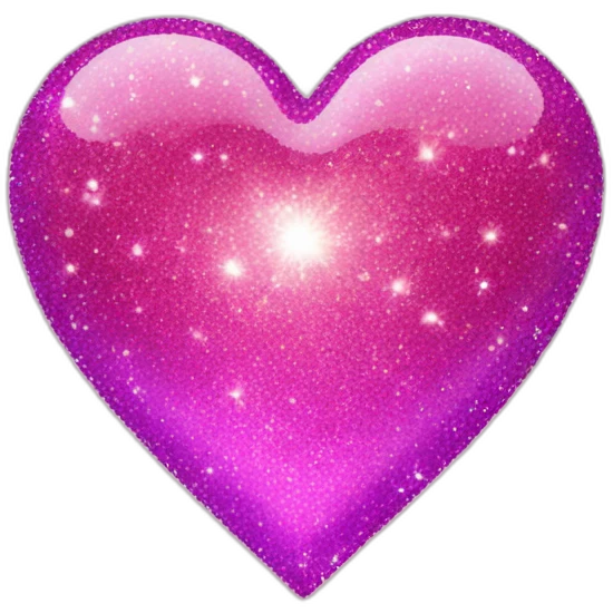 Glitter sparkle heart  emoji