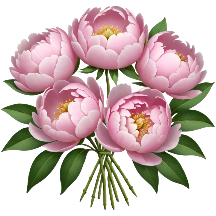 Light Pink peonies bouquet  emoji