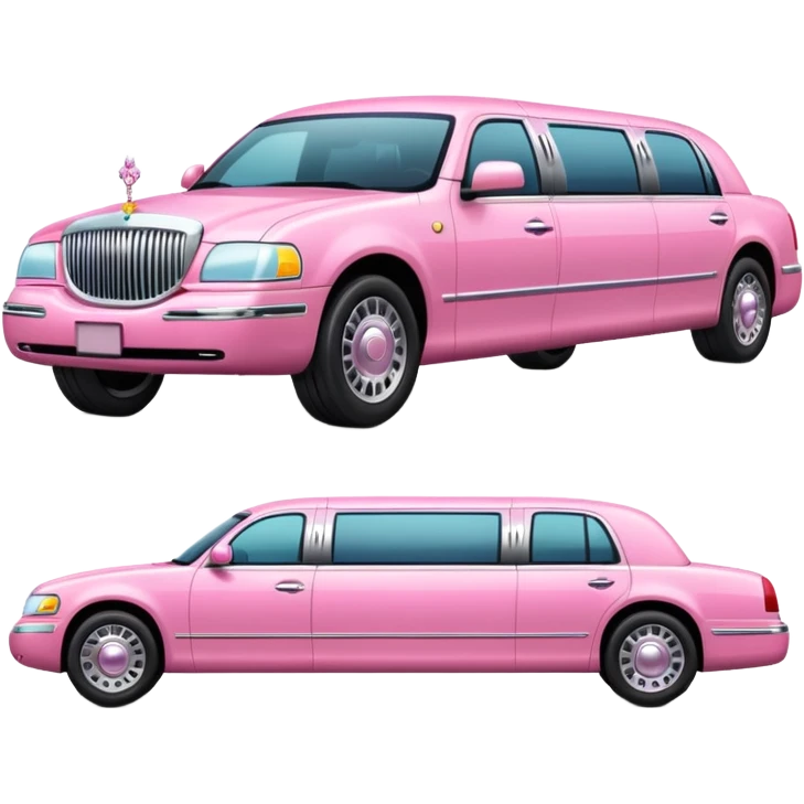 Pink limousine car emoji
