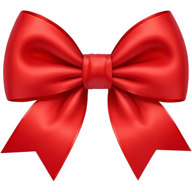 red bow with the "S" logo in the center of the bow emoji