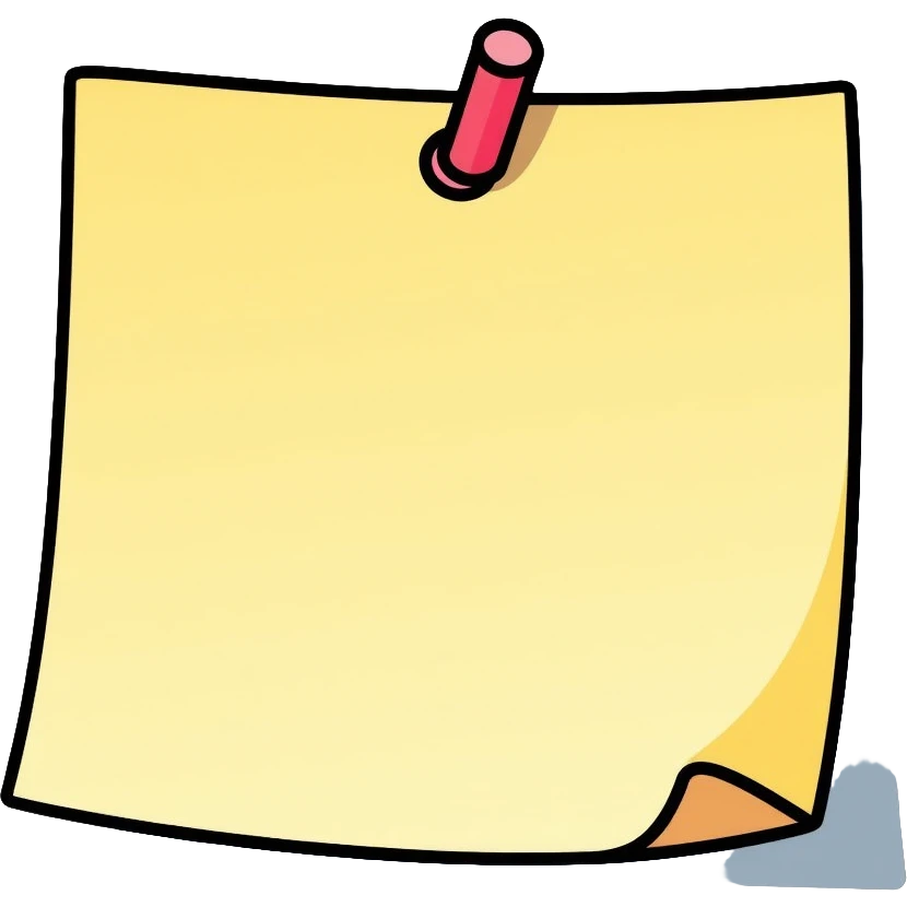 Blank sticky note, empty, no text or decoration emoji