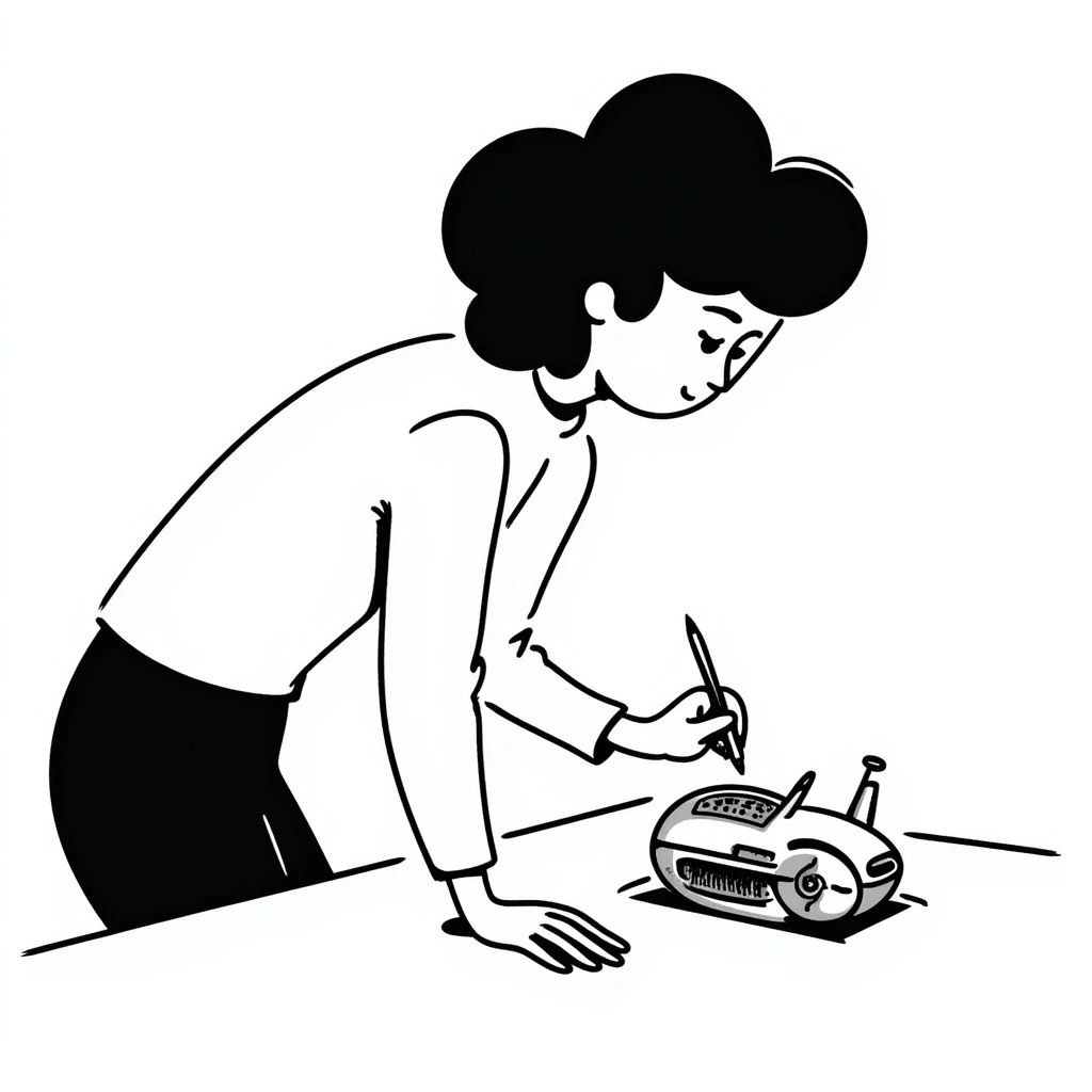 Woman prototyping emoji