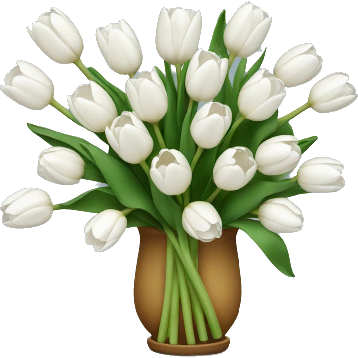 white tulip bouquet  emoji