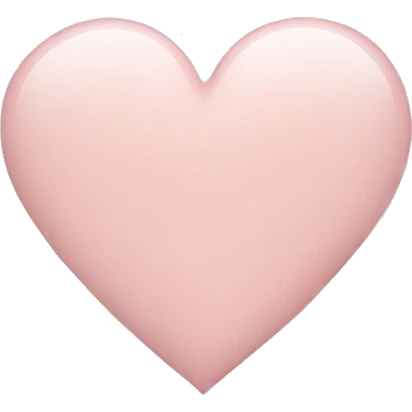 very pale pink heart shape emoji