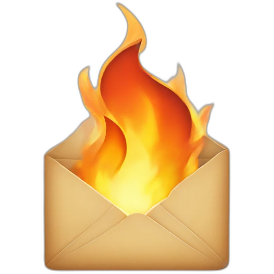 telegram logo on fire emoji