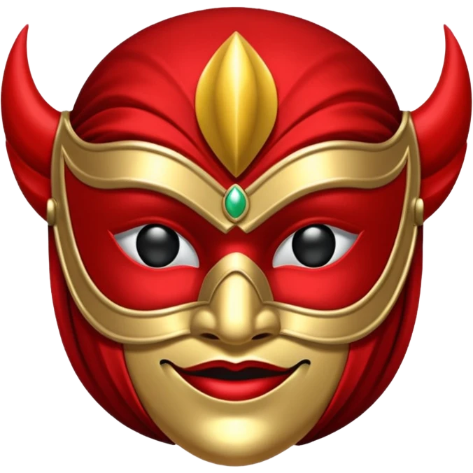kırmızı karnaval maskesi emoji
