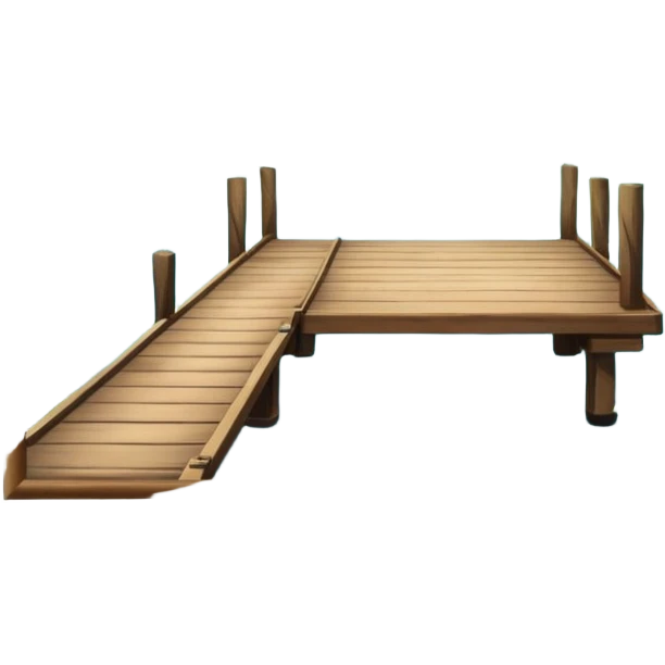 lagoon with dock emoji