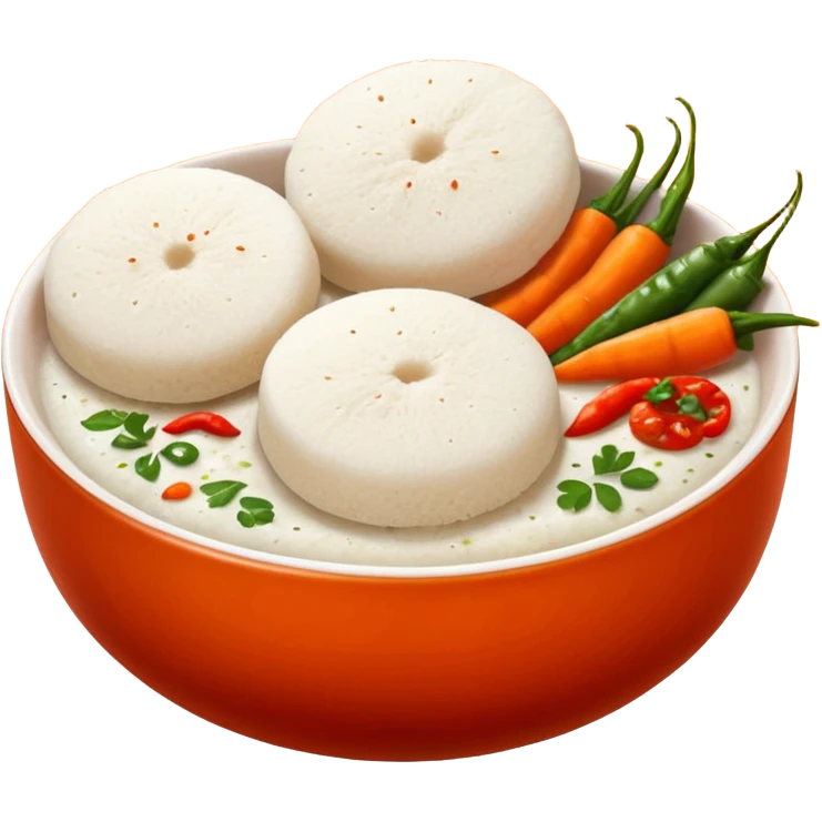 Idli and sambar emoji