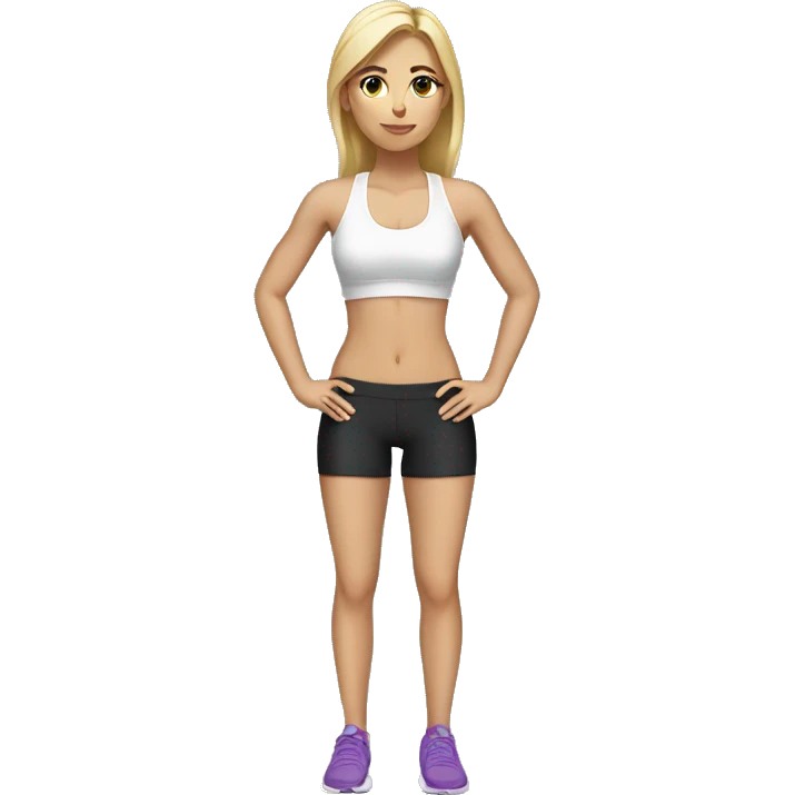 workout white girl full body emoji