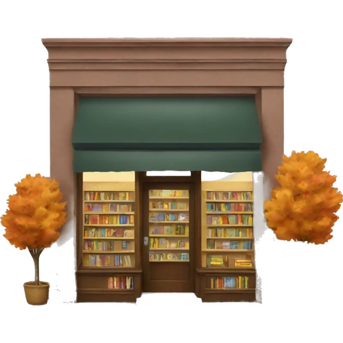 Bookstore in fall emoji