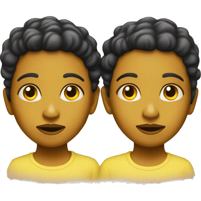 Yellow Gemini twins  emoji