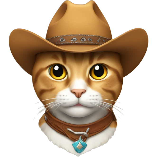 Cat with cowboy hat emoji