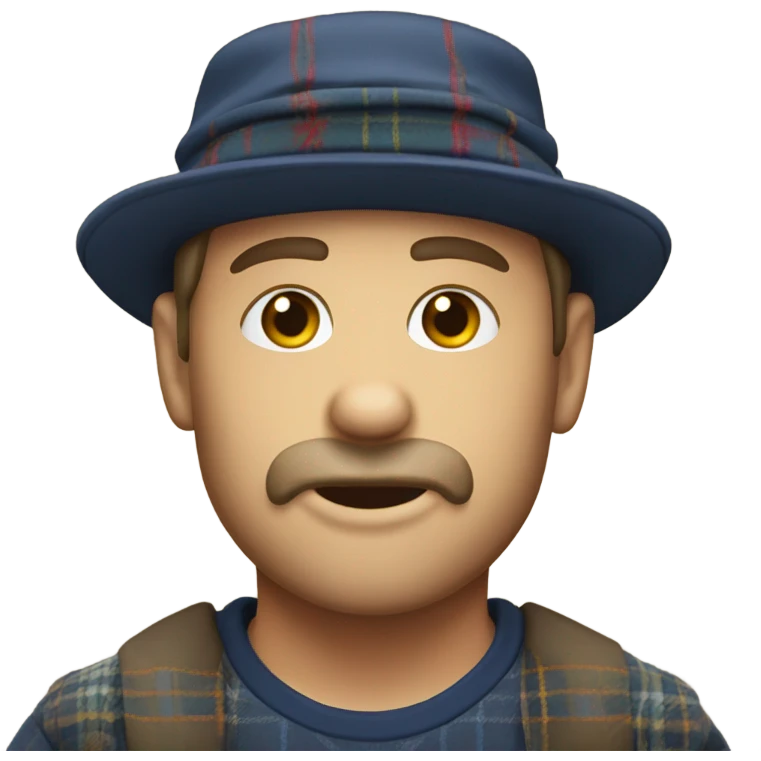 Picture of me wearing a Scottish scally hat emoji