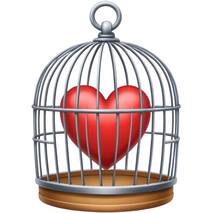 draw emoji of heart inside a cage emoji