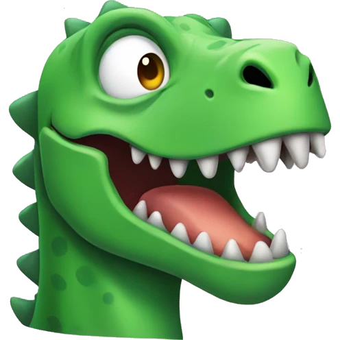 Sick dinosaur  emoji