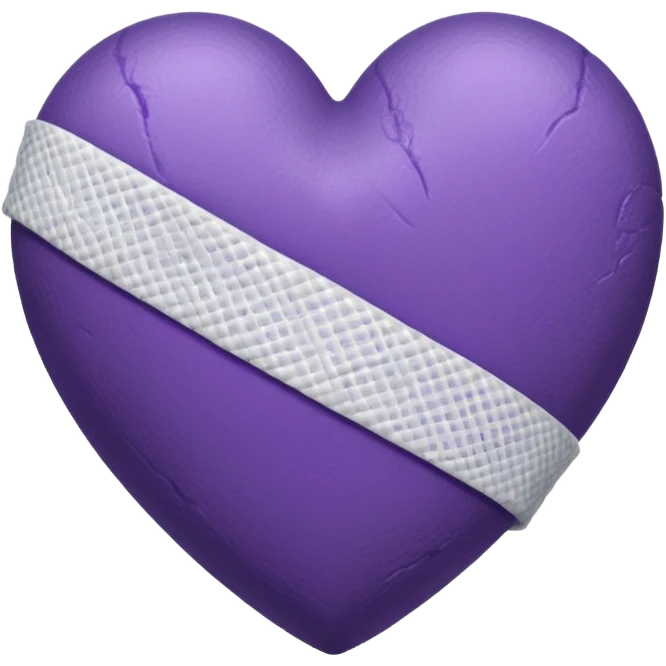 Corazón morado con vendas  emoji