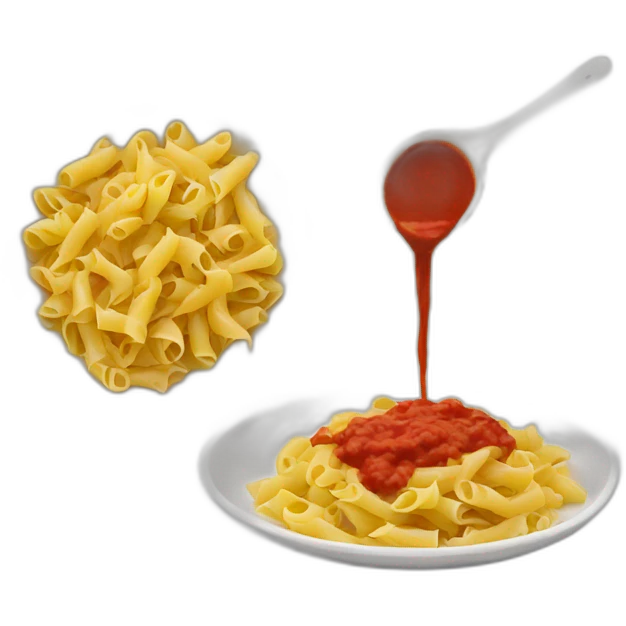 pasta and sauce on a plate emoji
