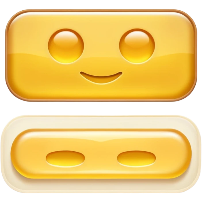 two or three rectangular wax strips, overlapped, white paper or fabric backing, visible yellowish translucent wax center, clean rounded edges, single-use beauty care, soft lighting, subtle shadows, emoji scale emoji