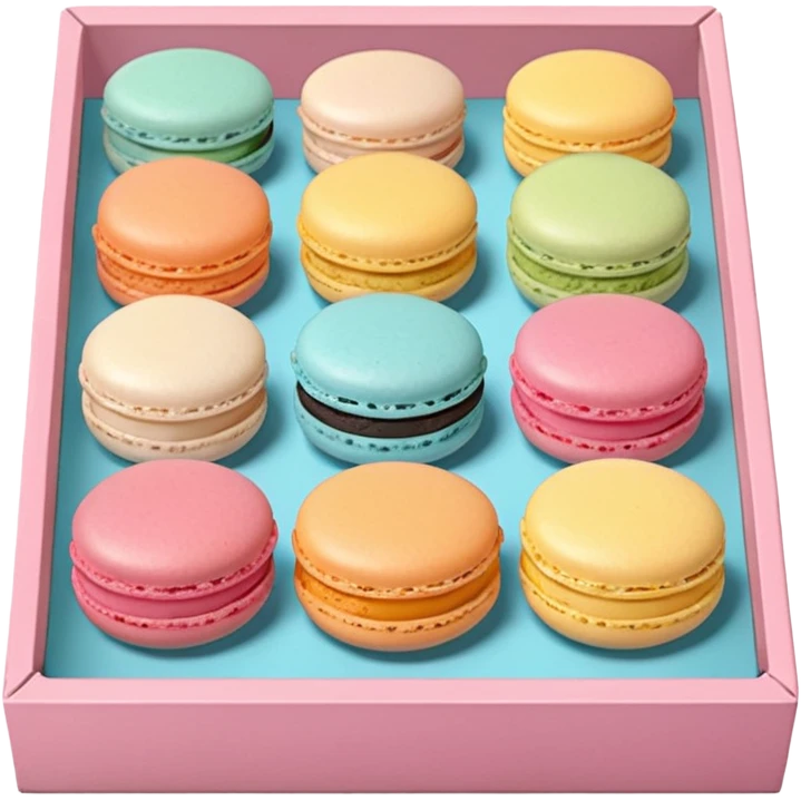 a box of single line of macaron



















 emoji