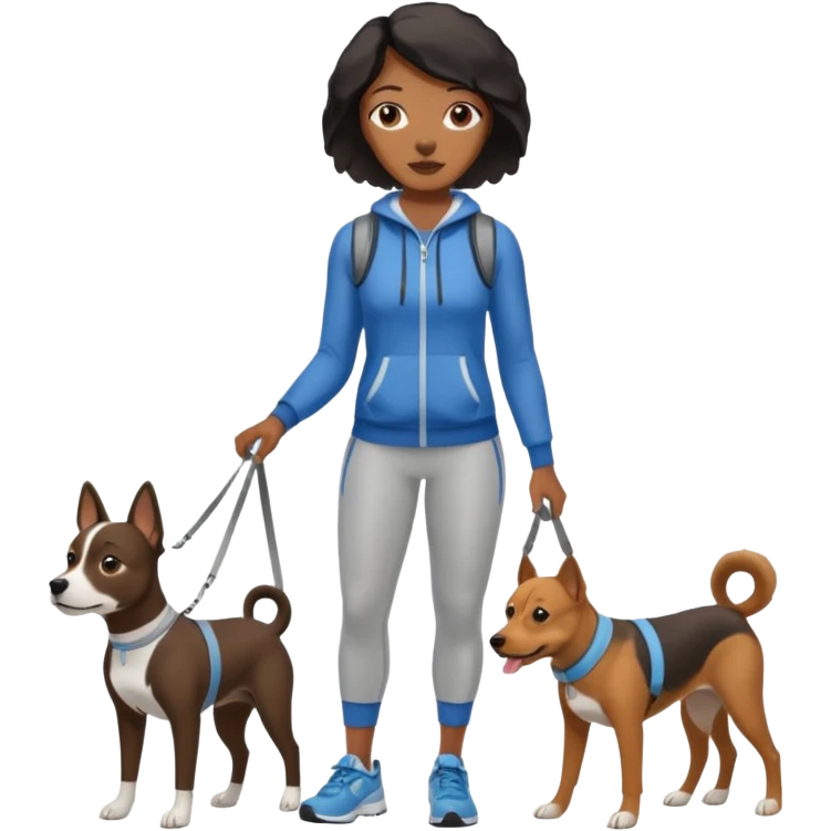 Dog Walker black woman emoji