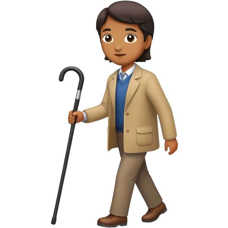 Person walking with a cane emoji