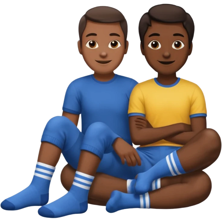 human slave watching a guy socks emoji