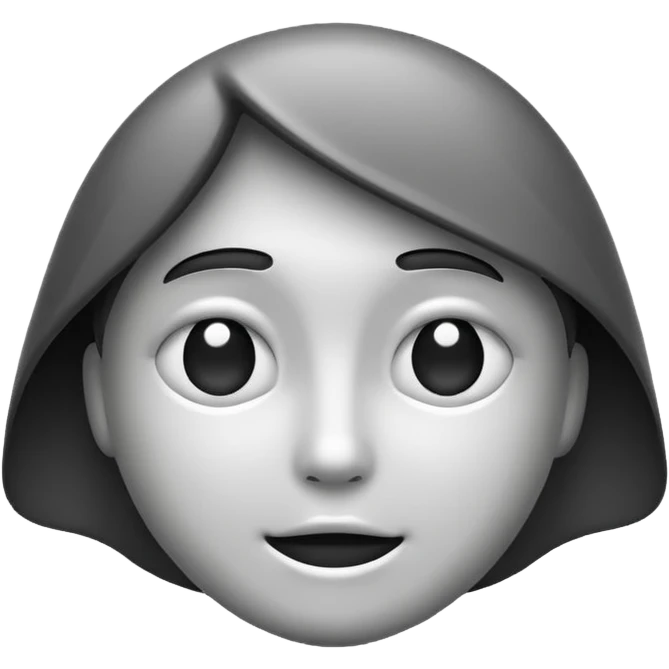 🤫 turn this emoji in black and white emoji