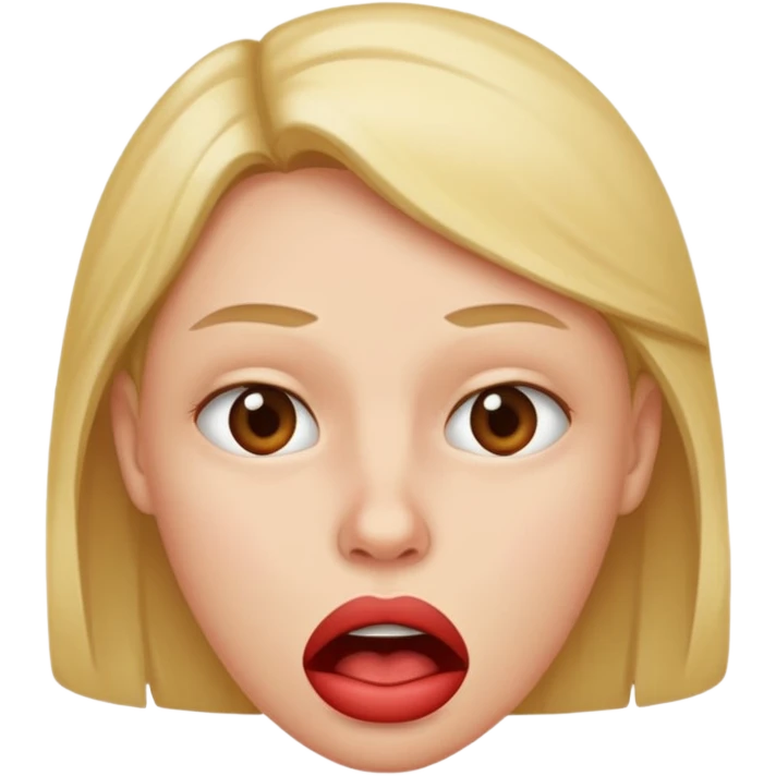 Bite lip emoji