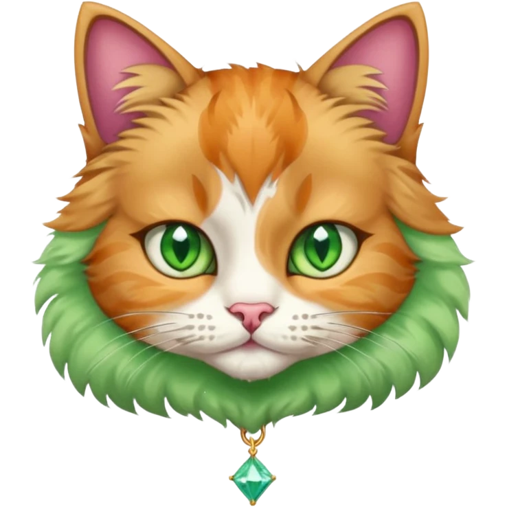 A cat with a diamond chain emoji