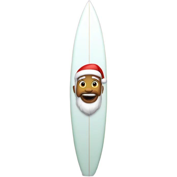  Santa on surfboard emoji