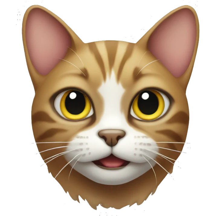 Freaky looking cat emoji
