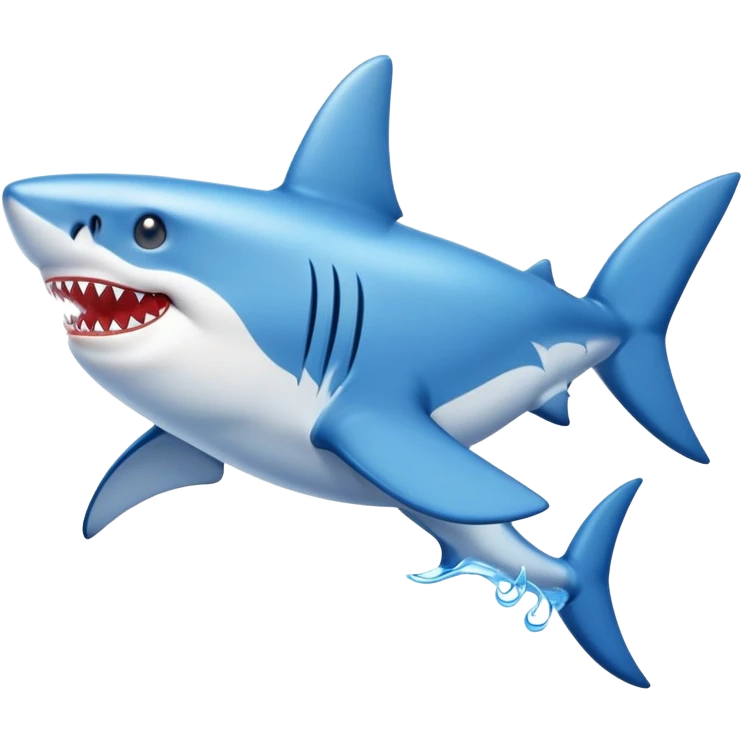 Shark with blue shoes  emoji
