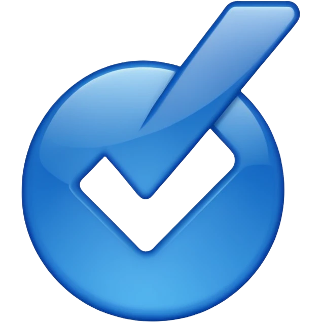 Blue verify logo same as facebook one emoji
