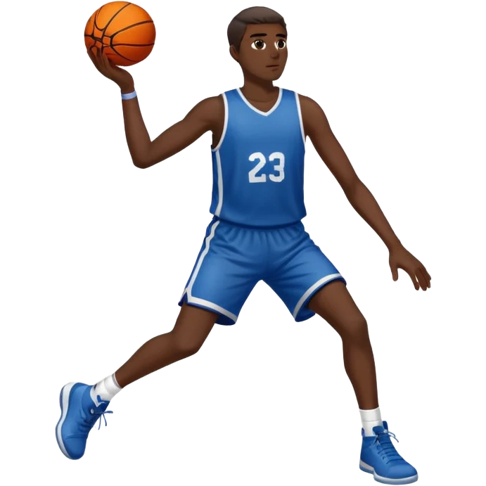 A guy shooting a basketball emoji