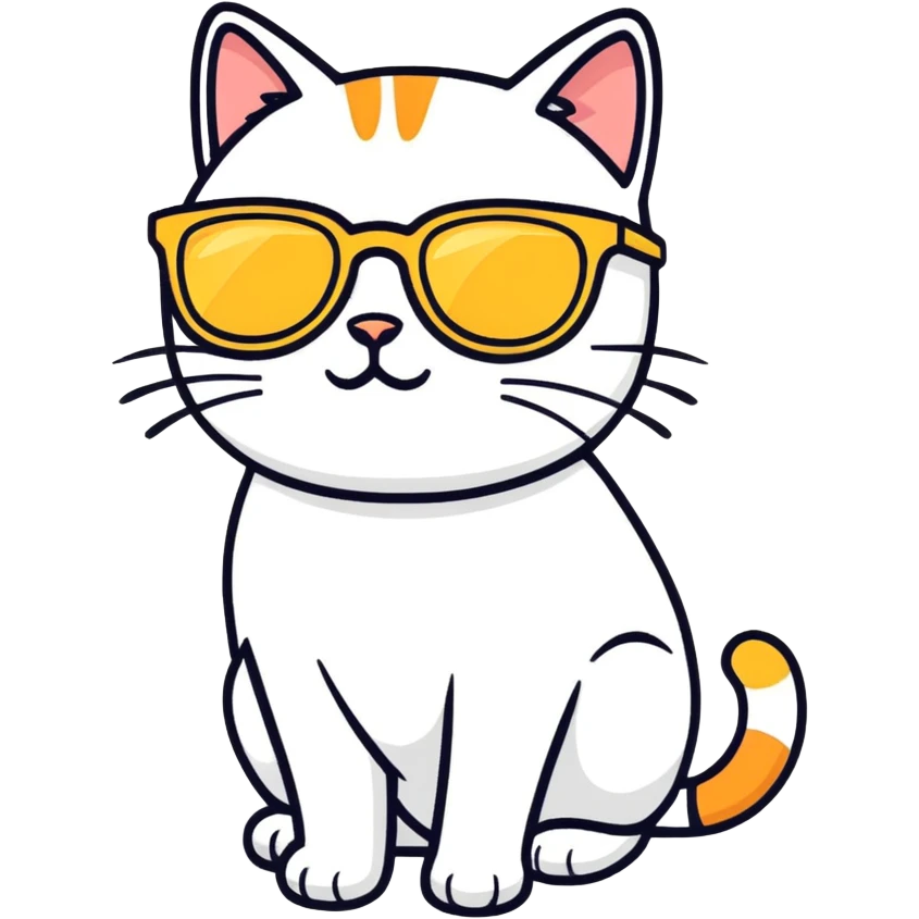 Cat with sunglasses emoji