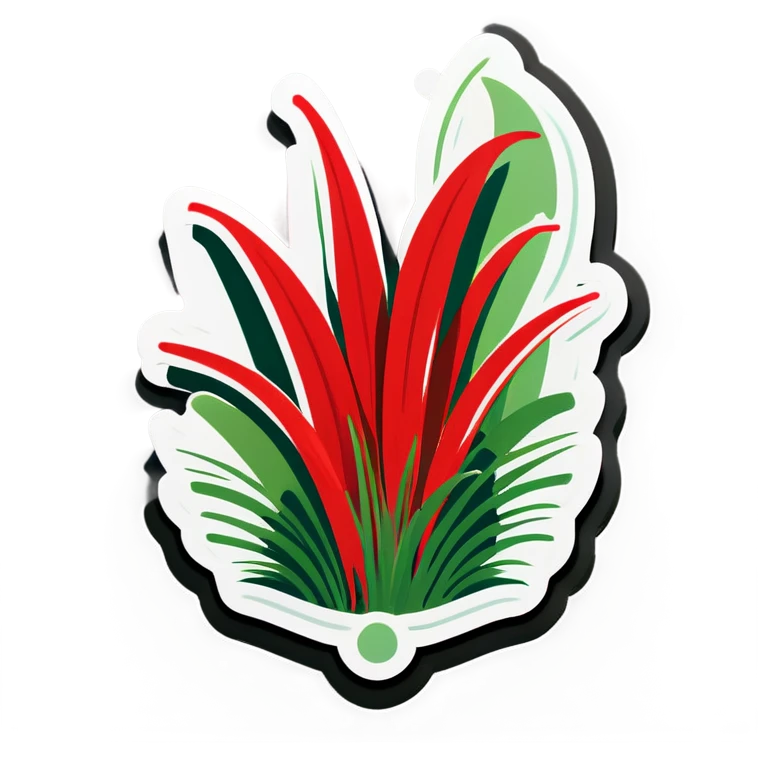 Red Haití with green hay emoji