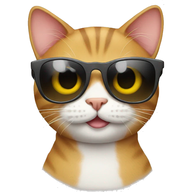 Cat with sunglasses emoji
